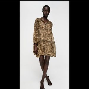 New Zara Leopard Mini Dress